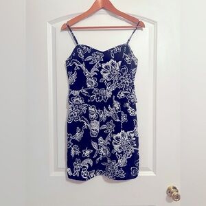 American Eagle Black Mini Floral Dress | Size 8
